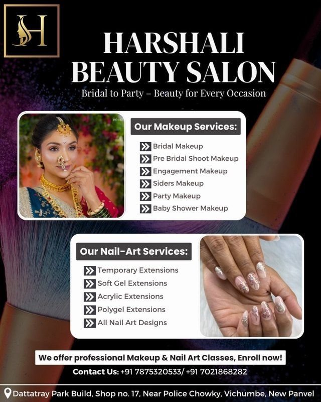 Service menu post we designed for Harshali Beauty Salon